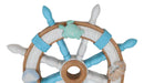 Marine Ship Steering Helm Boat Wheel With Turtle Crab Starfish Shell Wall Decor