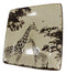 Pack Of 2 Safari Grasslands Giraffe Mother And Calf Appetizer Salad Plates 8.5"W