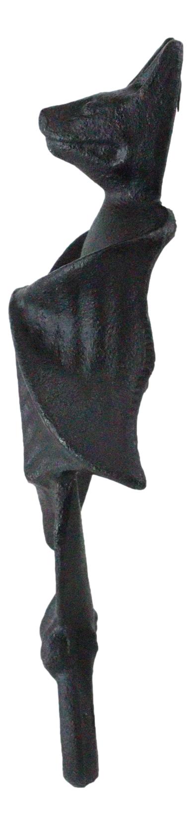 Rustic Cast Iron Black Gothic Blood Sucking Vampire Bat Hand Bottle Cap Opener