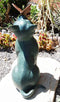 Ebros 14.75 Tall Shorthair Cat With Flitting Butterfly On His Nose Garden Statue