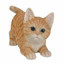 Realistic and Playful Orange Tabby Kitten Collectible Figurine 8" Tall Cat