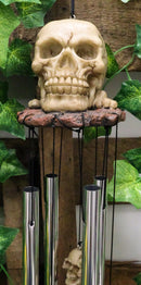 Halloween Freaky Oversized Skull Wind Chime Home Patio Skeleton Cranium Decor