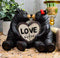 Ebros Love is in The Air Black Bear Couple Kissing and Holding Hands 2 Piece 5"H