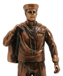 Patriotic Men Of Duty Homecoming Decorated Navy Sailor In Uniform Statue 11.5"H