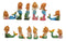 Colorful Nautical Ocean Coral Reef Mermaid Mergirls Miniature Figurine Set of 12