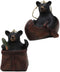 Ebros Western Set of 2 Black Bears In Canoe & Basket Christmas Ornament