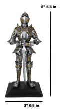 Medieval Swordsman Knight Figurine Suit of Armor Northern Star Coat Of Arms