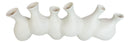 Large Semi Gloss Modern Abstract White Ceramic Floral Vase 6 Hole Cluster Rounds