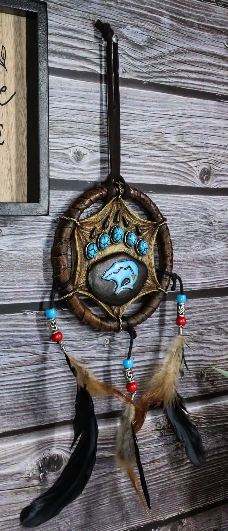 Native Indian Turquoise Raven Ring Dreamcatcher Wall Hanging Decor