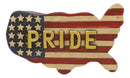 Western Country Patriotic US American Flag Map Memorial Decorative Jewelry Box