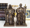 Set of 2 Contemplation of Justice and Authority of Law LEX Figurine Book Ends