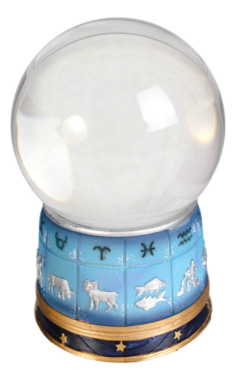 Greek Astrology 12 Horoscope Zodiac Signs Dome Base And Glass Sphere Gazing Ball