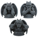 Notre Dame See Hear Speak No Evil Winged Gargoyle Statue Set Of 3 Mini Gargoyles