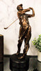 Professional Golfer Swinging Golf Club Decorative Statue With Trophy Base 15" H