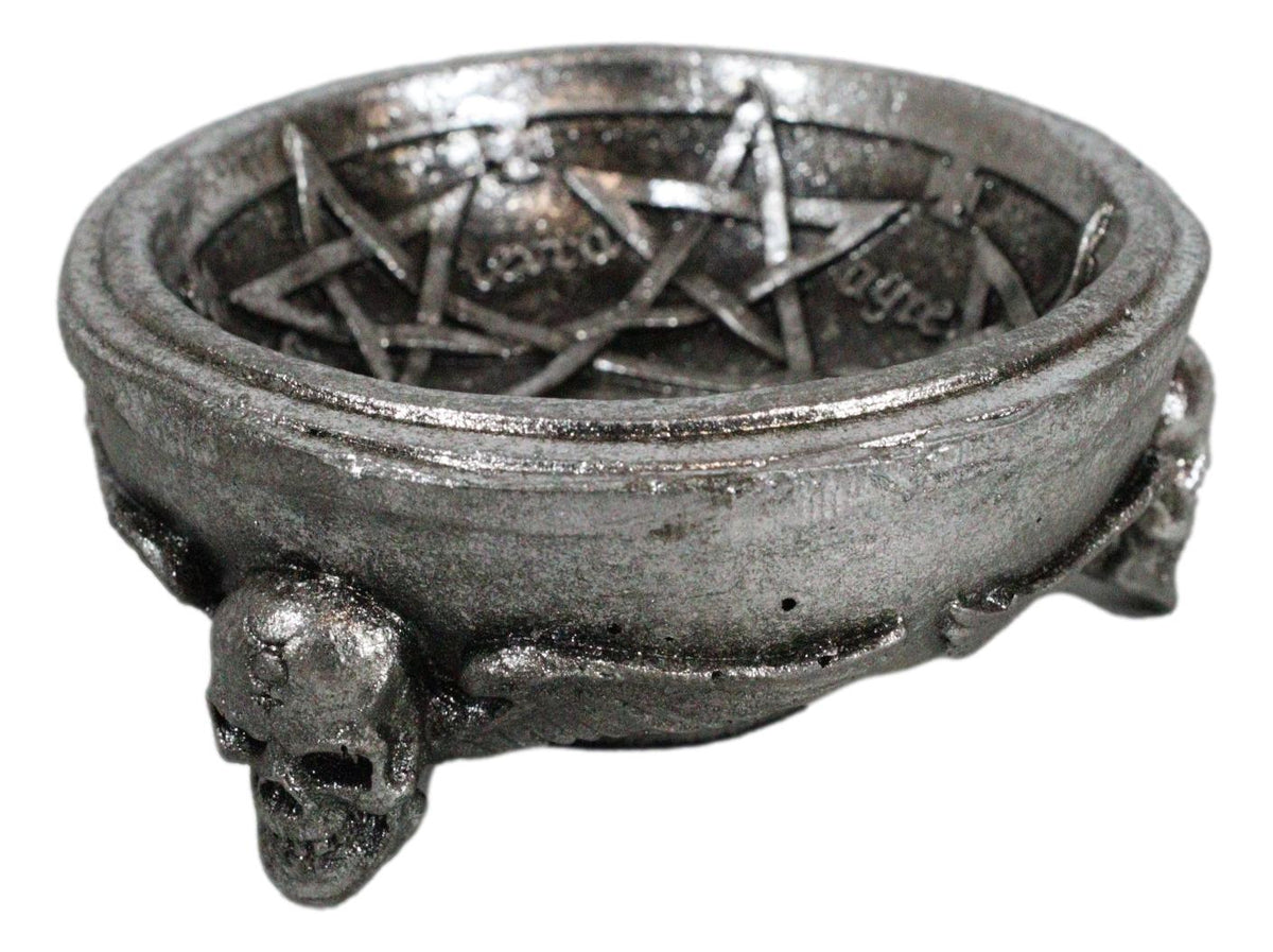 Gothic Winged Skulls Pentagramatron Supernatural Magical Talismans Trinket Dish
