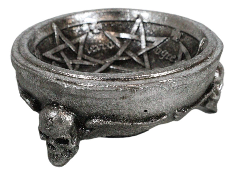 Gothic Winged Skulls Pentagramatron Supernatural Magical Talismans Trinket Dish