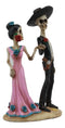 Day of The Dead Latin Tango Skeleton Couple Dancing Statue 5.75"HDias De Muertos