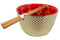 Ebros Set of 2 Luxury Gold Plated Ramen Noodle Bowls W/ Chopsticks Red Lotus Blossom