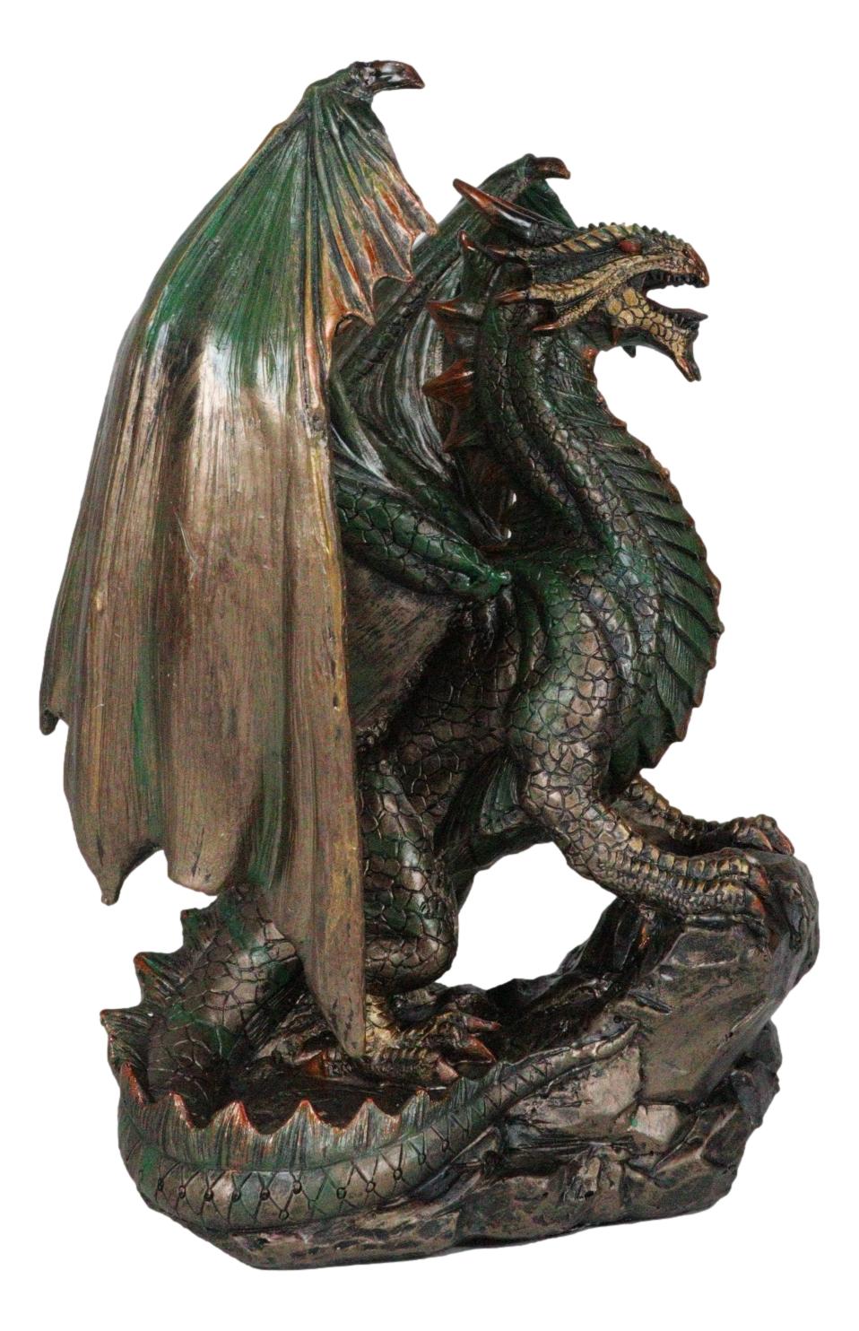 Ebros Lord of The Skies Roaring Rust Fire Dragon Figurine 9" H Mythical Fantasy