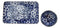 Japanese Floral Cherry Blossoms Blue White Ceramic Sushi Dinnerware Set Serves 2