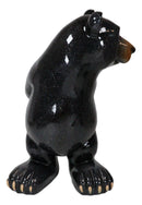 Rustic Western Mountain Black Bear Piggybacking Wine Bottle Holder Figurine