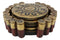 Western Shotgun 12 Gauge Bullet Shells Round Coaster Holder with 4 Coasters Set