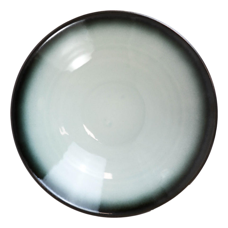 Pack Of 4 Ceramic Zen Blue Dinner Entree Soup Deep Plates Or Shallow Bowls 36oz