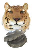 15"Tall Large Siberian Orange Bengal Tiger Head Bust Desktop Plaque Figurine