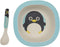 Ebros Penguin 5 Piece Organic Bamboo Dinnerware Set For Kids Children Toddler