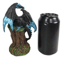 Ebros Blue Midnight Dragon Mother Guarding LED Translucent Egg Figurine Night Light