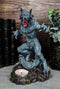 Ebros Gothic Werewolf Tea Light Candle Holder Statue Lycan Wolf Man Figurine