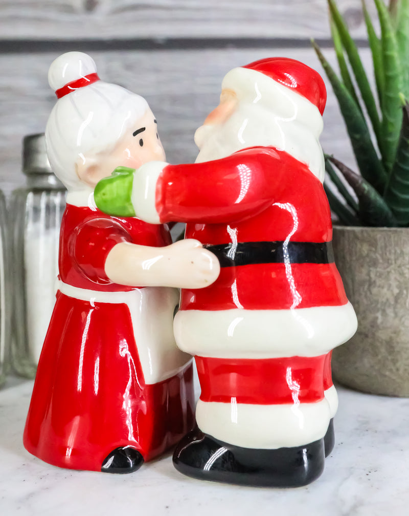 Ebros 'Tis The Season Mr And Mrs Santa Claus Magnetic Salt And Pepper Shakers