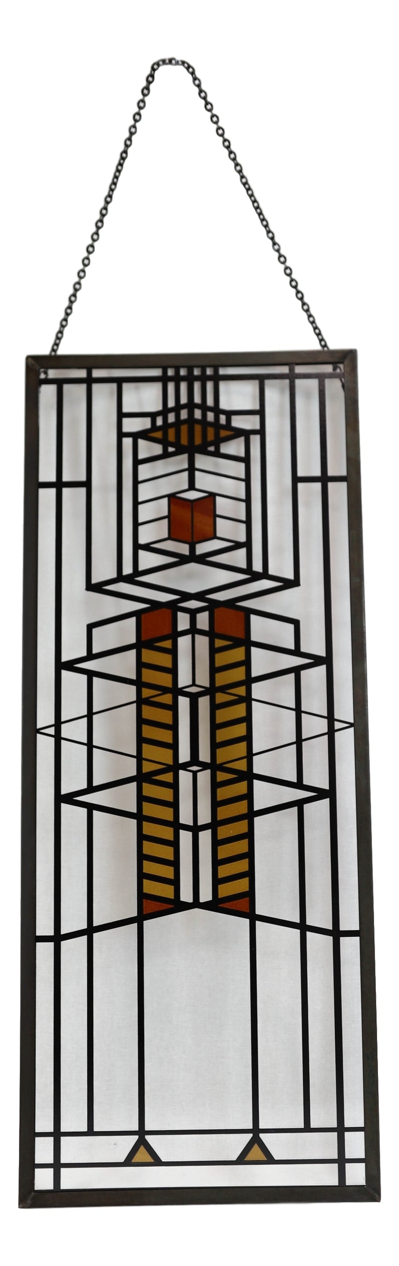 Frank Lloyd Wright Robie House Window 51 Stained Glass Wall Or Desktop Plaque