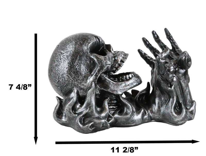 Dead Rising Skull Hell's Booze Ghost Rider Flame Skeleton Wine Holder Figurine