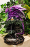 Metallic Purple Dragon On Greenman Tree Canopy Backflow Incense Cone Burner