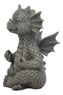 Ebros Whimsical Meditating Dragon Fists Inner Qi Strength Power Statue 5" Tall Decor