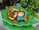 Colorful Lord Ganesha On Peepal Banyan Leaf Vastu Figurine Hindu God Of Success