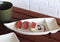 Pack Of 6 Zen Swirl Eggplant Omakase Sushi Boat Plates W/ Sauce Compartment 10"L