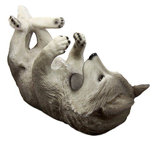 Ebros Full Moon Drunken Gray Wolf Wine Holder Moonshine Howl Cries Of The Night Wine Caddy Figurine 10.5" Long