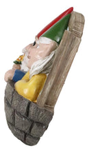 Whimsical Mr Mrs Dwarf Gnome Couple By Window Ledge Balcony Wall Decor Plaque