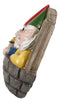 Whimsical Mr Mrs Dwarf Gnome Couple By Window Ledge Balcony Wall Decor Plaque