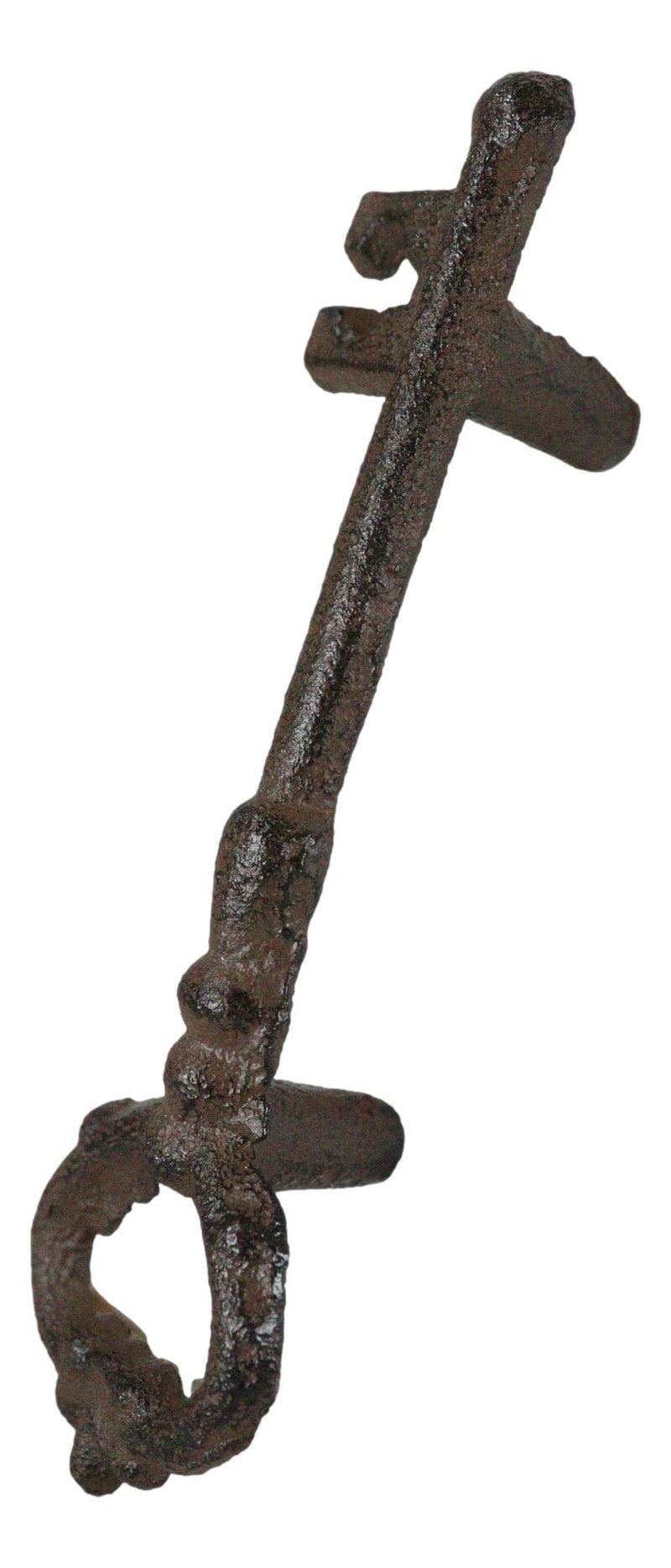 Set of 4 Rustic Cast Iron Decorative Antique Key Shaped Drawer Bar Handle Pulls