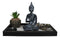 Vitarka Mudra Buddha Zen Garden With Lotus Candle Holder Sand Faux Succulent