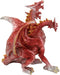 Ebros Red Fire Three Headed Dragon Hydra Roaring Statue 8" Tall Figurine Decor