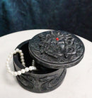 Greek Goddess Medusa Head With Snake Hairs And Red Gem Decorative Jewelry Box