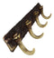 Vintage Western Rustic Stag Deer Crown Antlers 4-Pegs Wall Coat Keys Hooks Decor