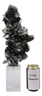 Ebros Electroplated Silver Desert Rose Sculpture On Crystal Glass Base 16.5" H
