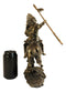 Ebros Indian Warrior With Trailer War Bonnet Headdress On Horse Throwing Spear Statue