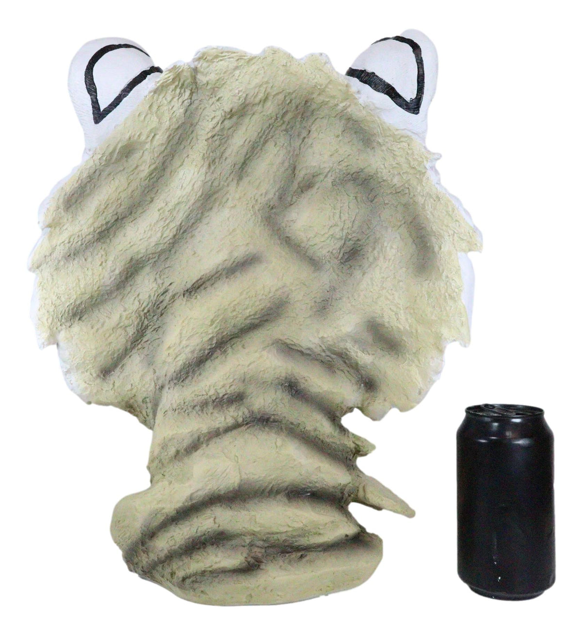 15"H Large Blue Eyed Siberian Bengal White Tiger Bust Desktop Plaque Figurine