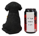 Ebros Gift Set of 4 Dogs Realistic Poodle Fawn and Black Labrador and Yorkshire Terrier Puppies Figurines with Greeting Signs As Welcome Home Decor Pet Pals Dog Sculpture 6.25" Tall Memorial Statues